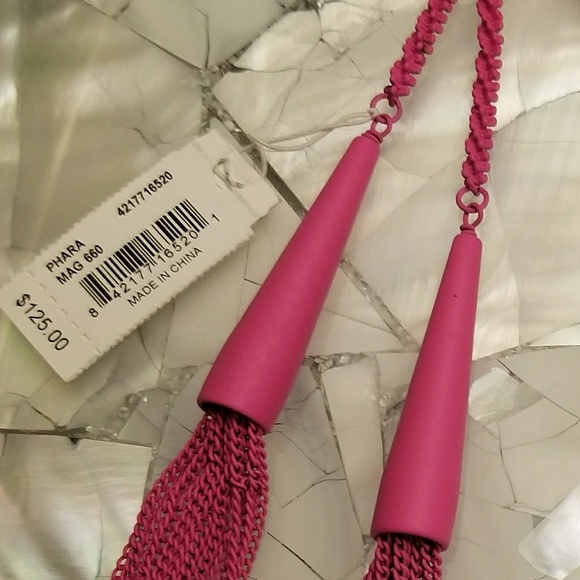 NWT Kendra Scott Matte Magenta Phara Necklace - Picture 4 of 4